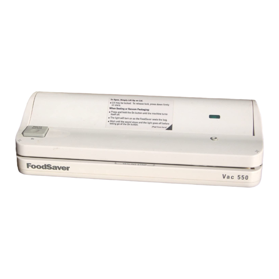 FoodSaver Vac 550 Manual ManualsLib
