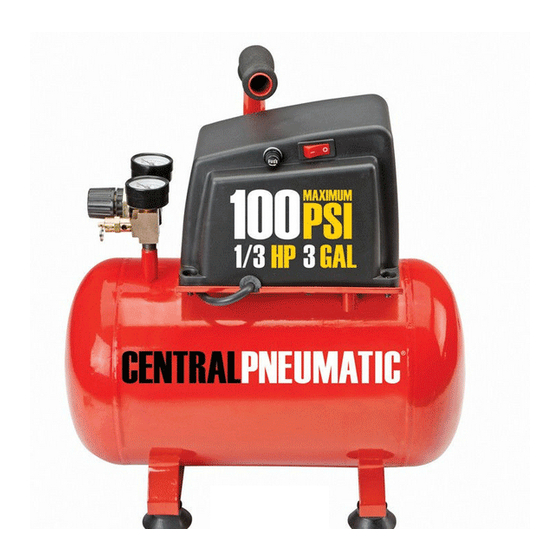 Central Pneumatic 97080 Air Compressor 3 Gallon Manual ManualsLib