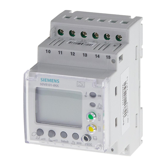 Siemens 5SV8101-6KK Operating Instructions Manual