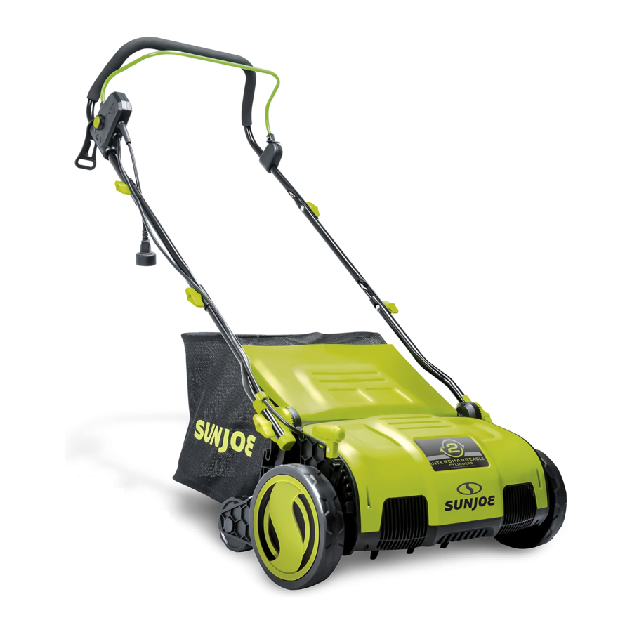 SunJoe AJ805E - Electric Lawn Scarifier & Dethatcher 5-INCH | 13-AMP Manual