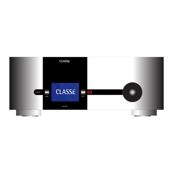 Bowers & Wilkins CLASSE CT/SSP-800 Manuals