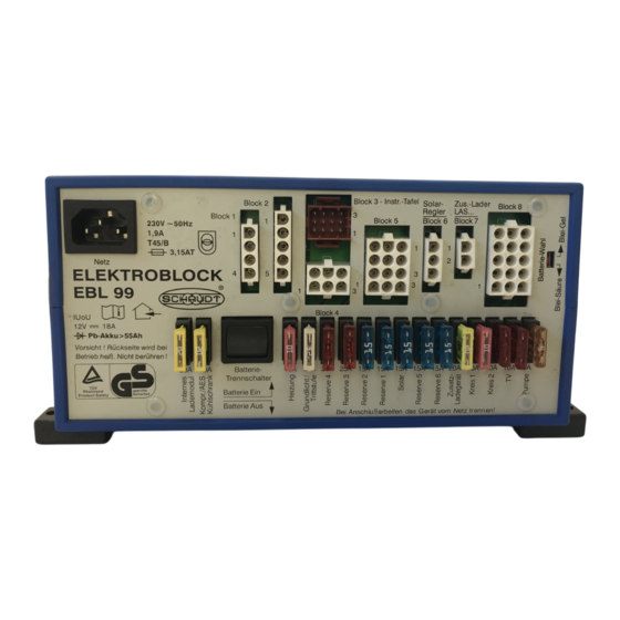 Schaudt Electrobloc EBL 99 I with OVP Instruction Manual
