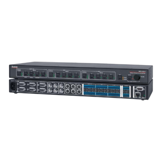 Extron electronics MPX 423 A User Manual
