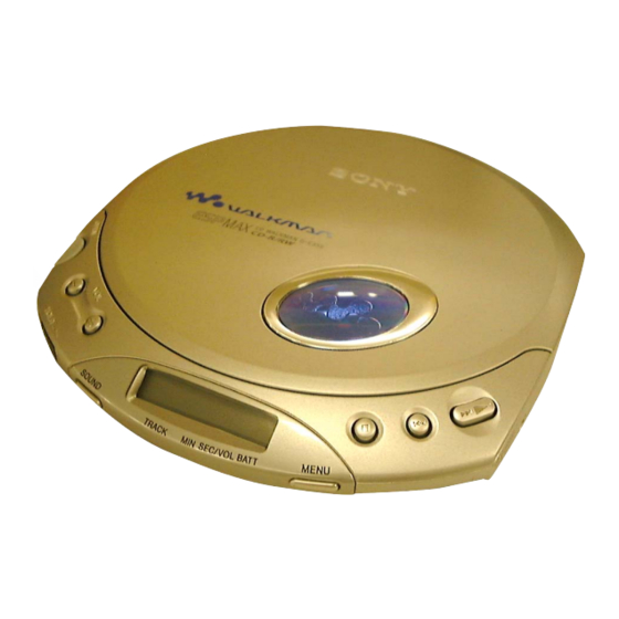 Sony Walkman D-E341 Service Manual