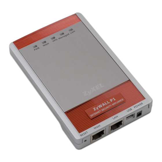 ZyXEL Communications ZyWall P1 User Manual
