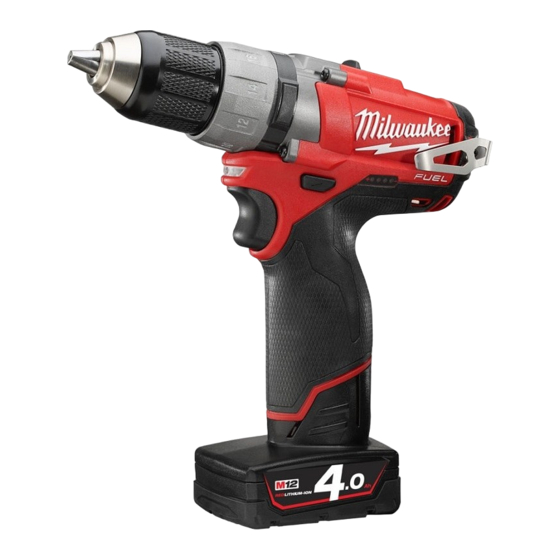 Milwaukee m12 drill manual sale