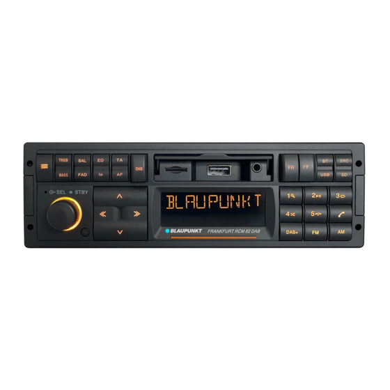 BLAUPUNKT FRANKFURT RCM 82 DAB OPERATING MANUAL Pdf Download | ManualsLib