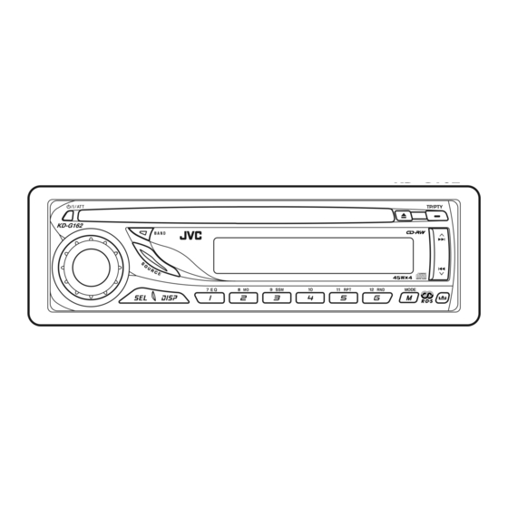 JVC KD-G161 Installation & Connection Manual