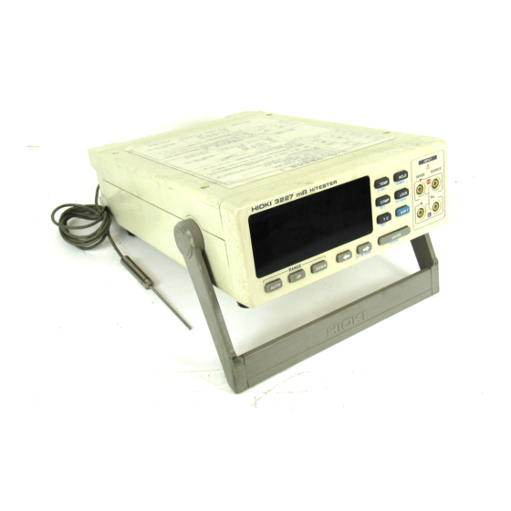 Hioki 3227 High Voltage Meter Manuals