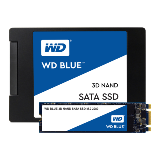 Western Digital WD Blue 3D NAND SATA SSD User Manual
