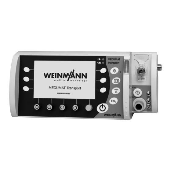Weinmann MEDUMAT Transport Quick Start Manual
