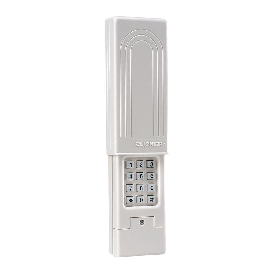 Chamberlain Universal Wireless Keypad KLIK2U Manual | ManualsLib