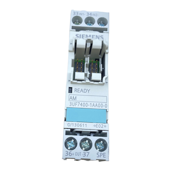SIEMENS SIMOCODE PRO 3UF7400-1AA00-0 OPERATING INSTRUCTIONS Pdf
