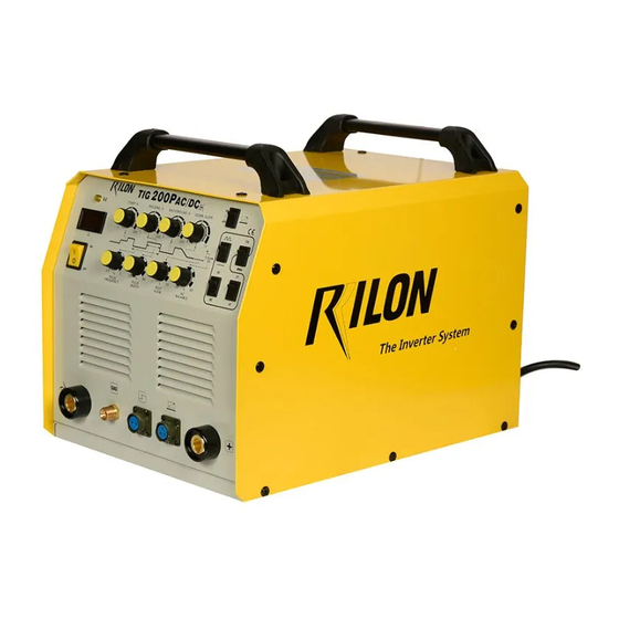 RILON TIG 200PAC/DC GDM USER MANUAL Pdf Download ManualsLib