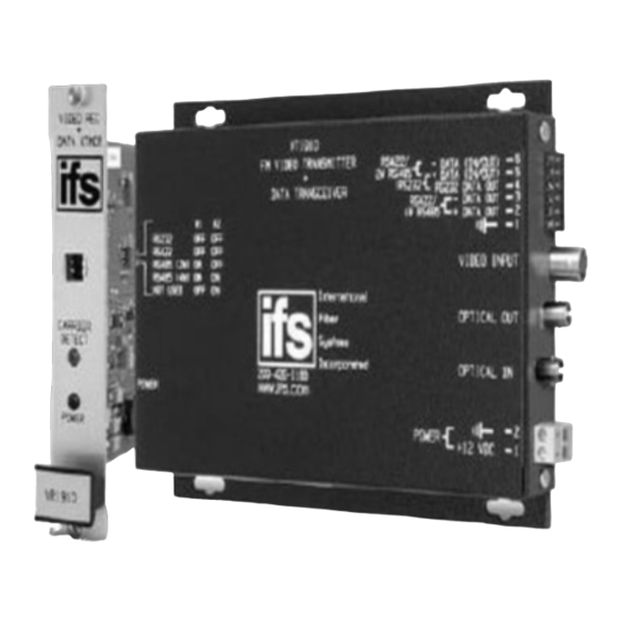 UTC FIRE AND SECURITY INTERLOGIX VR1910 INSTALLATION & OPERATION