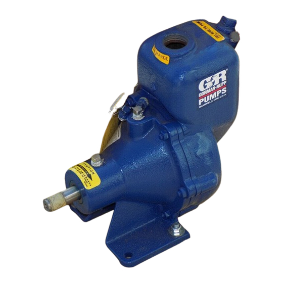 GORMAN-RUPP PUMPS 30 Series Installation, Operation, And Maintenance Manual With Parts List