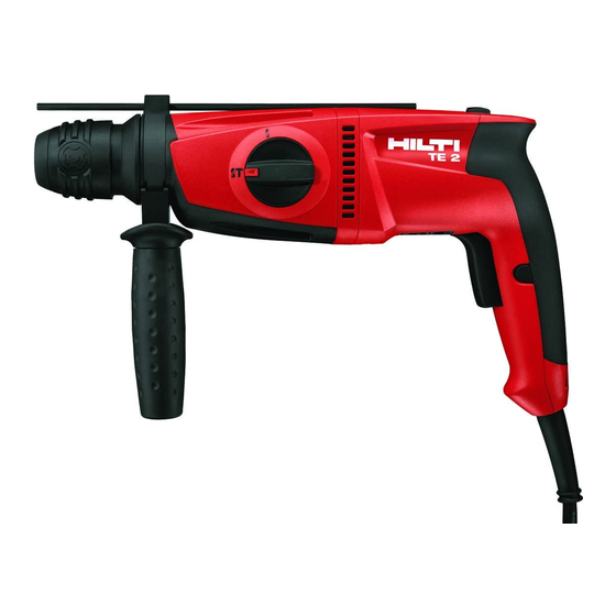 Hilti TE2 Operating Instructions Manual