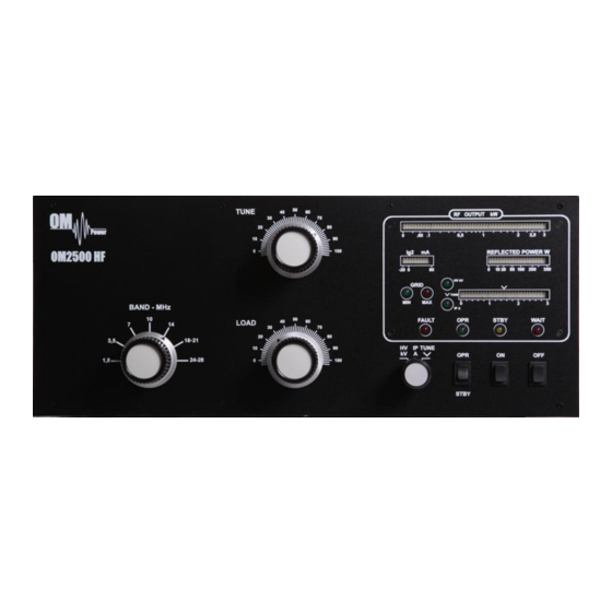 OM POWER OM2500 HF Instruction Manual