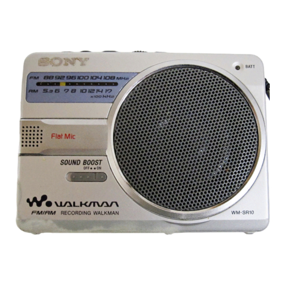 Sony WALKMAN WM-SR10 Service Manual