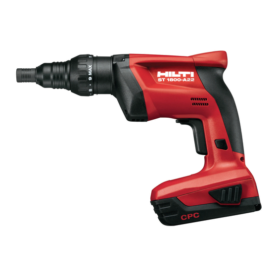 Hilti ST 1800-A22 Manual