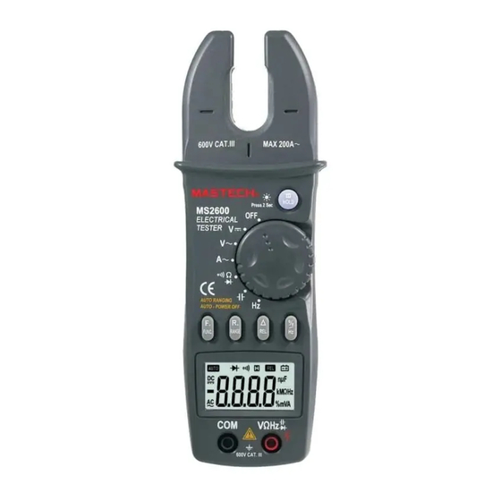 Mastech MS2600 Operation Manual