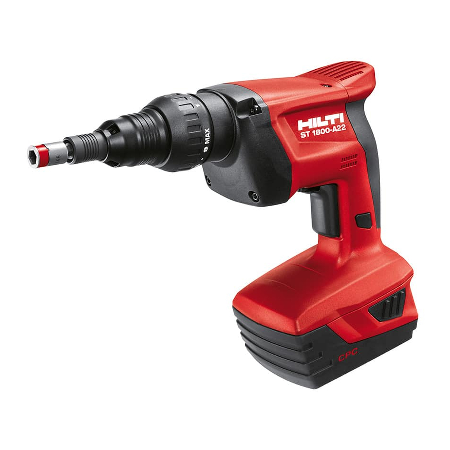 Hilti ST 1800­A22 Manual