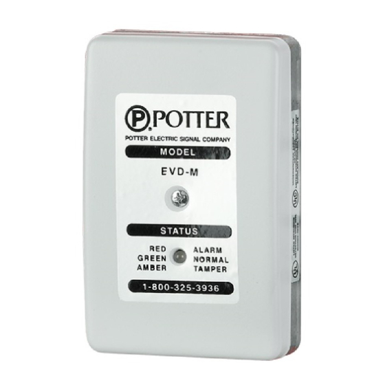 Potter EVD-2 Installation, Operation And Instruction Manual