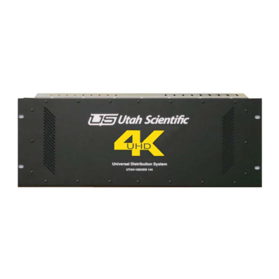 UTAH SCIENTIFIC UHD 12G Set Up And Operation Manual