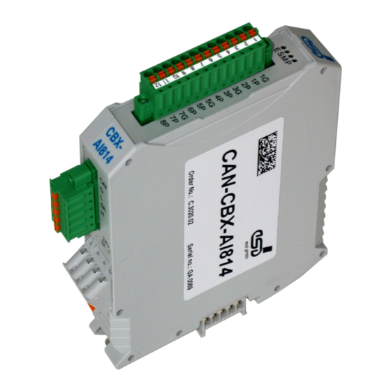 ESD CAN-CBX-AI814 Manual