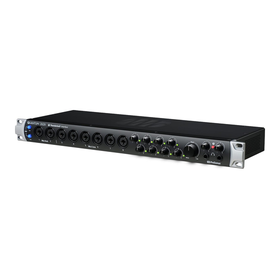 PRESONUS Quantum2626 Owner's Manual