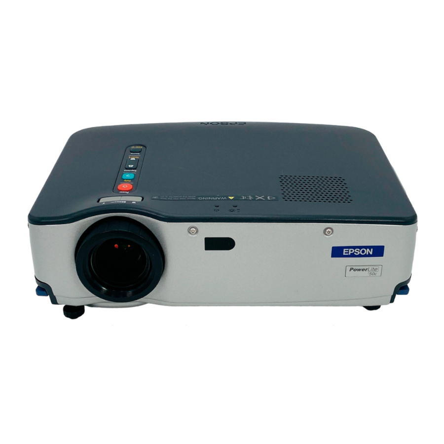 Epson PowerLite 50c, PowerLite 70c - Multipurpose Entertainment Projector Quick Setup Guide