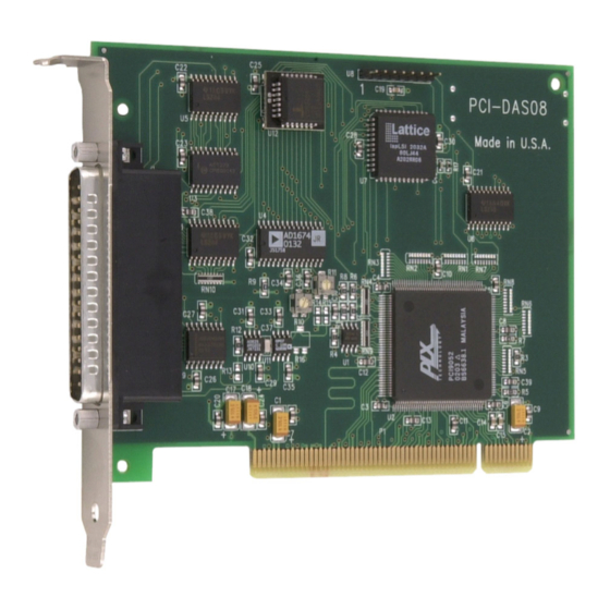 Measurement Computing PCI-DAS08 User Manual