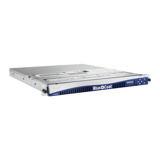 Blue Coat ProxySG 900 Series Maintenance And Upgrade Manual