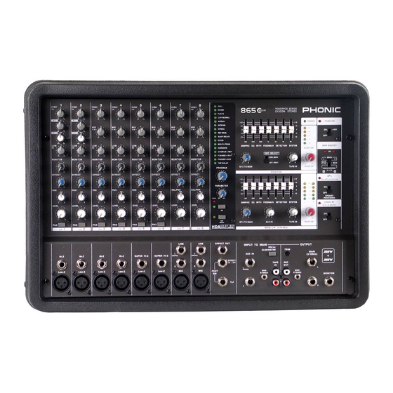 Phonic Powerpod 865 Plus User Manual