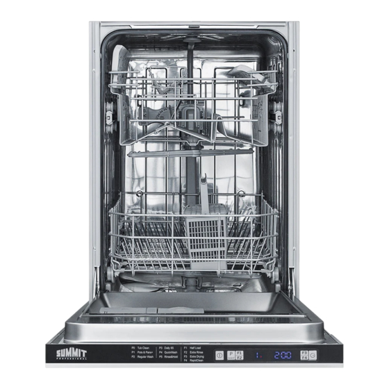Summit Professional DW18SS2 Series Use And Care Manual