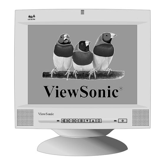 ViewSonic G70F - 17" CRT Display User Manual