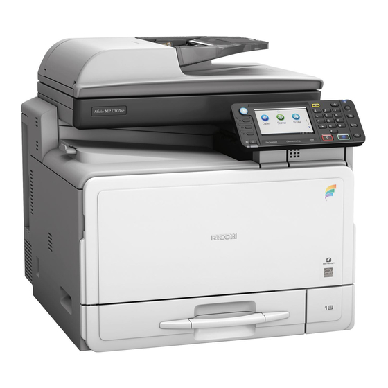 Ricoh Aficio MP C305 Product Support Manual