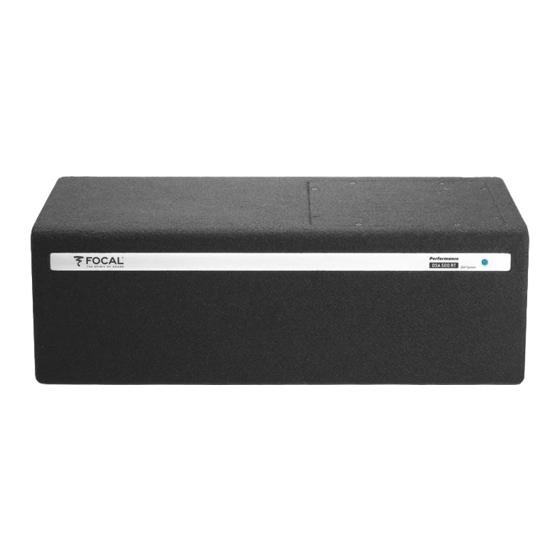 Focal Performance Expert DSA 500 RT User Manual