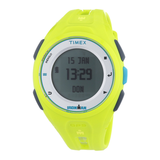 Timex Ironman Run x20 GPS Quick Start Manual