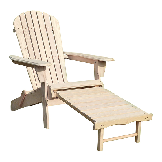 Northbeam Adirondack Chair Kit With Pullout Ottoman Care Instructions