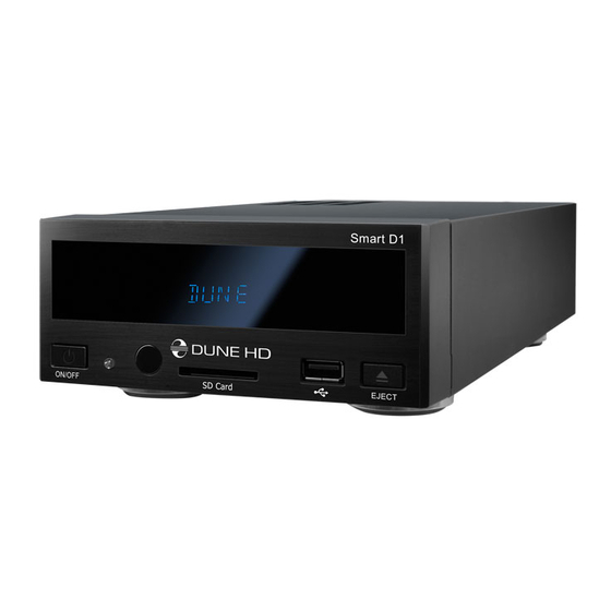 Dune HD Smart D1 Quick Start Manual