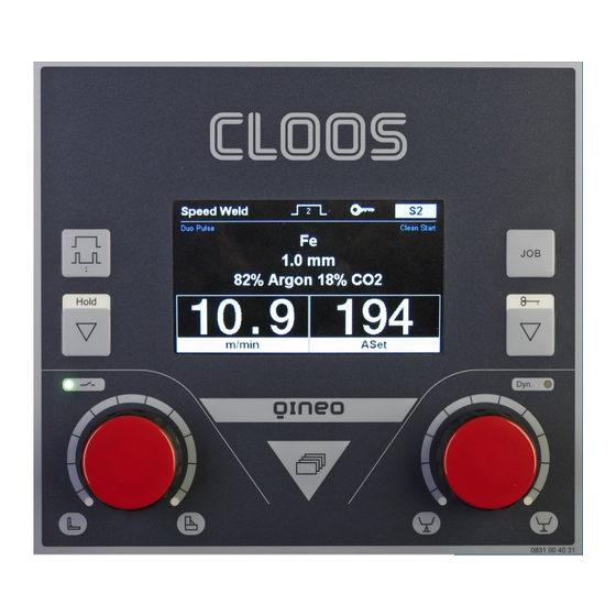 Cloos qineo PULSE MASTER-Plus Operating Instructions Manual