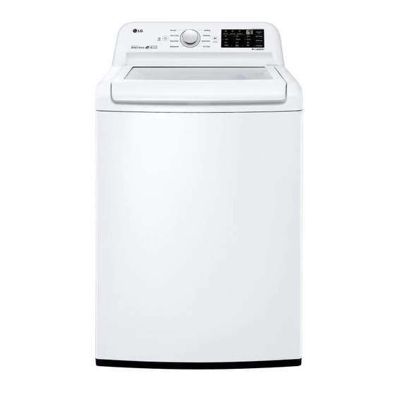 User Manuals: LG WT7100CW Top Load Washer