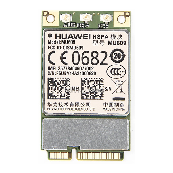 Huawei MU609 Mini Hardware Manual