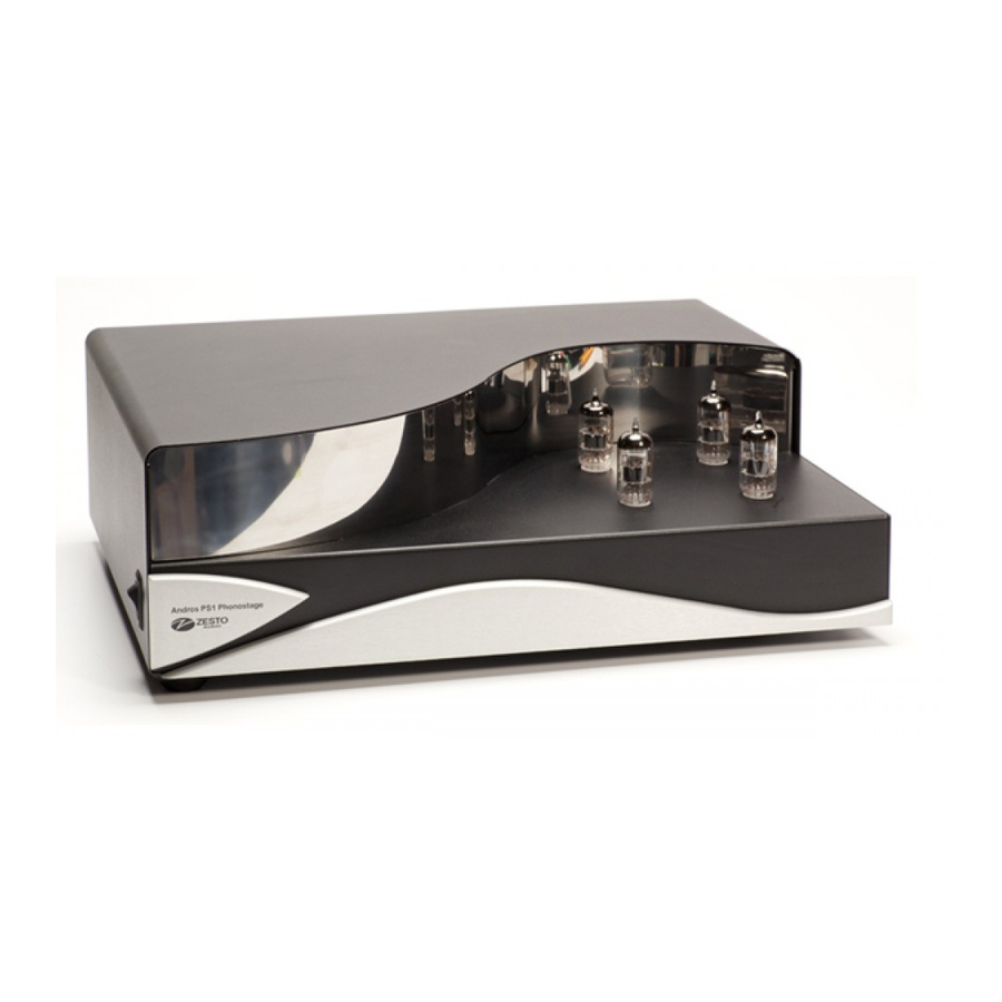 Zesto Audio Andros PS-1 Owner's Manual