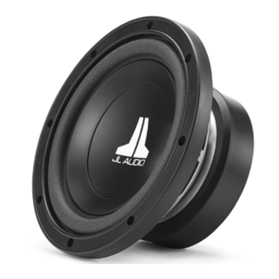 JL Audio 8W3v2 Owner's Manual