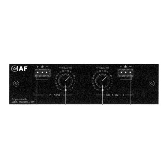 Crown PIP-AF Owner's Manual