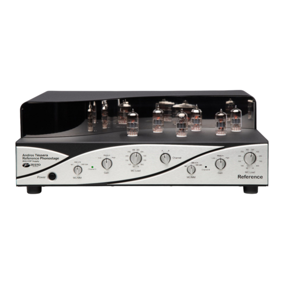 Zesto Audio Andros Tessera Phonostage Owner's Manual
