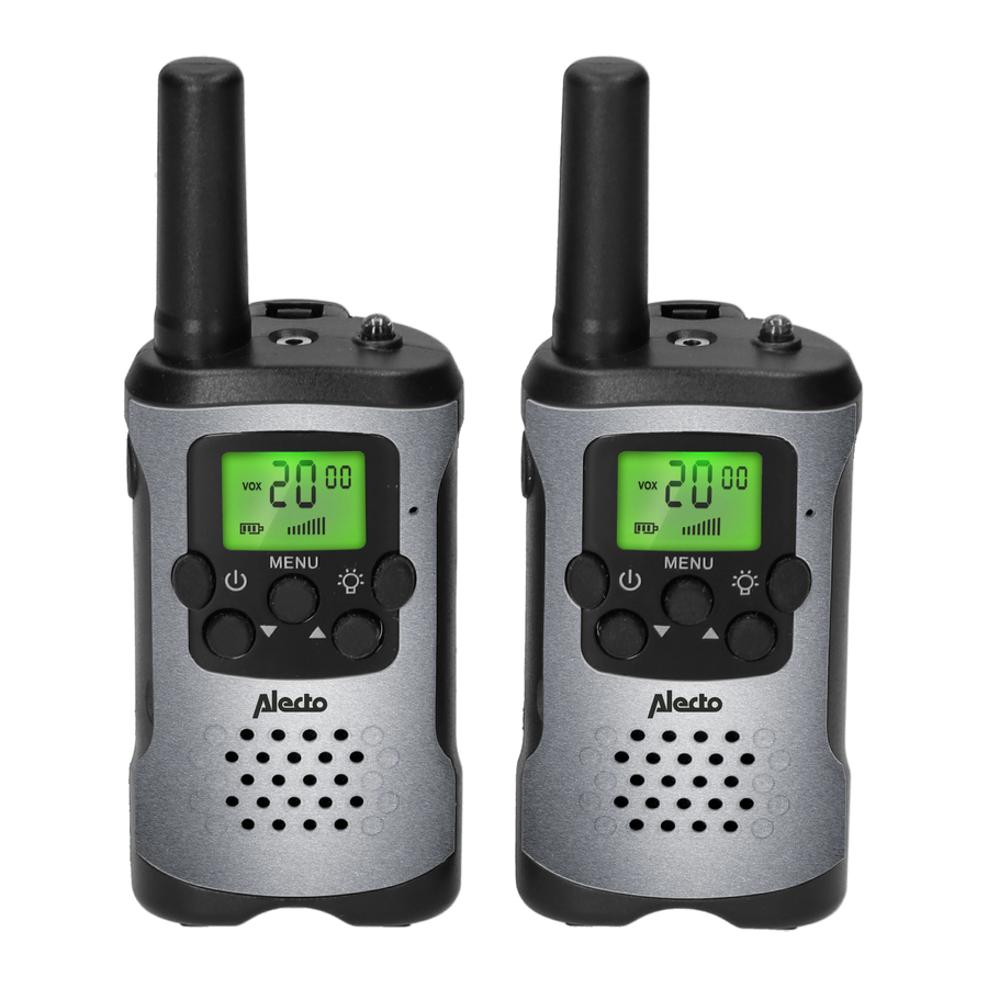 Alecto FR115GS - Two-Way Radios Manual