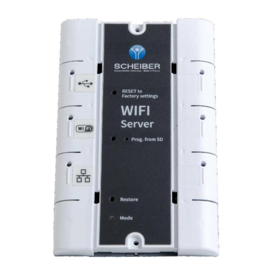 Scheiber WIFI SERVER User's Manual And Troubleshooting Manual
